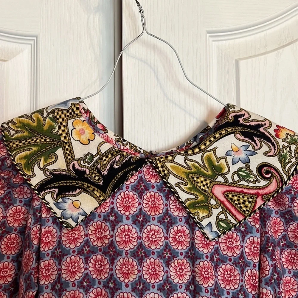 Mousefeathers girl’s cotton flannel holiday dress sz 10